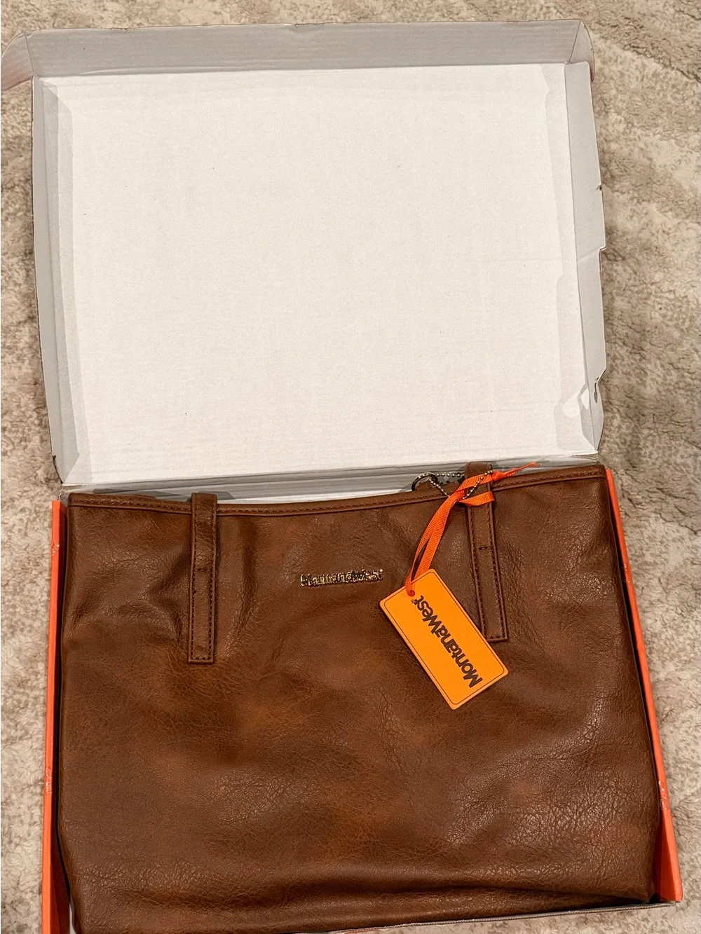 Montana West Brown Leather Tote